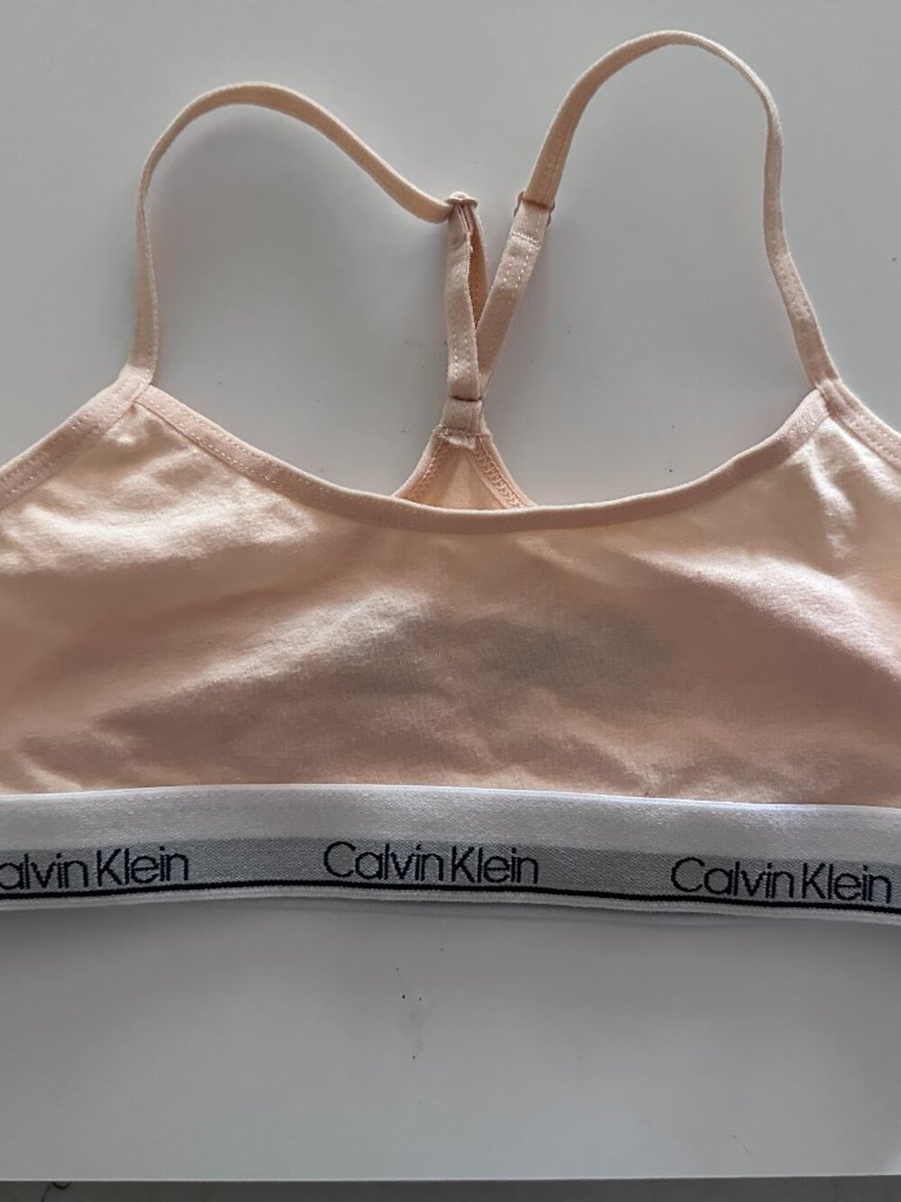 NWOT Calvin Klein Beige/Nude Modern Cotton Racerback Bralette